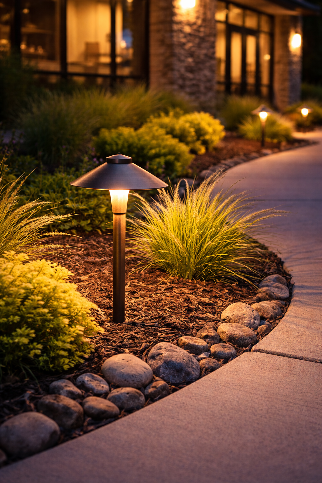 Hinsdale Estate Permanent Install with Bears Blue Programming lighting project in Hinsdale, IL